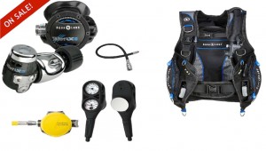 Aqualung Regulator Titan LX and BCD Pro HD packages combo gear